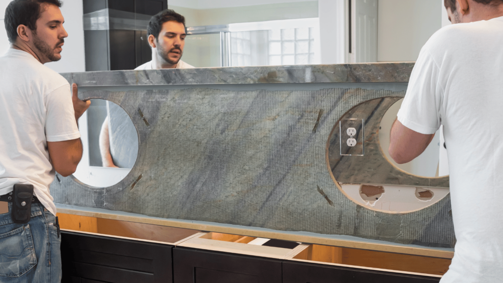 bathroom contractor in dallas texas adding a new bathroom vanity